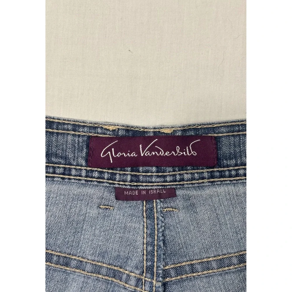 Gloria Vanderbilt Amanda Jeans Womens 16 Average Blue Straight Leg Medium Wash